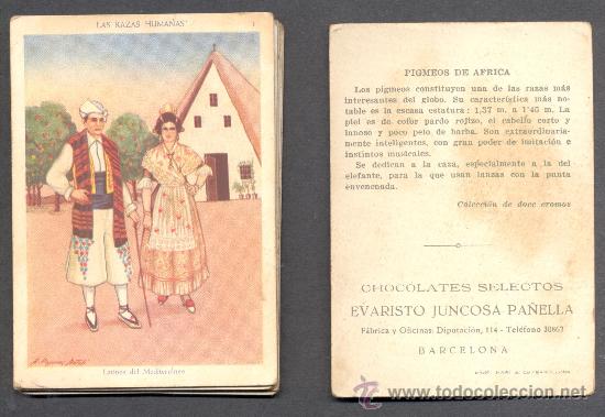 Sammeln Sammelalbum: COLECCION COMPLETA DE 12 CROMOS LAS RAZAS HUMANAS CHOCOLATES JUNCOSA