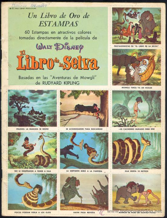 Coleccionismo &Aacute;lbum: EL LIBRO DE LA SELVA.-UN LIBRO DE ORO DE ESTAMPAS.-WALT DISNEY