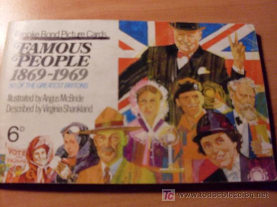 Collezionismo &Aacute;lbum: GENTE FAMOSA ( FAMOUS PEOPLE 1869 - 1969 ) COMPLETO 50 CROMOS (COIB49)