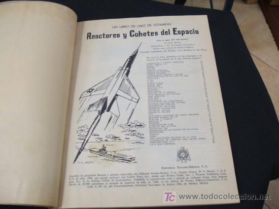 Coleccionismo &aacute;lbum: UN LIBRO DE ORO DE ESTAMPAS - REACTORES Y COHETES DEL ESPACIO - EDITORIAL NOVARO - COMPLETO - Foto 3