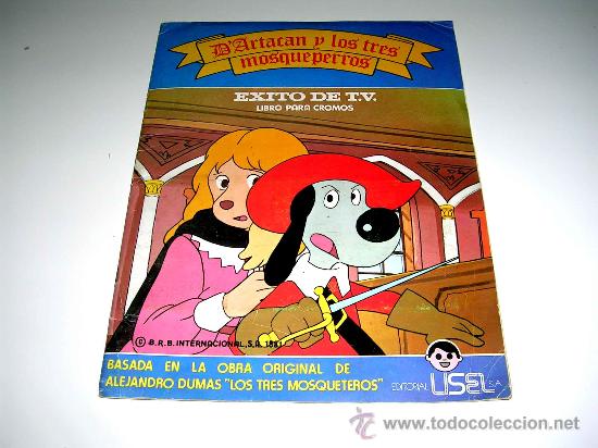 Collectable Albums: Album D&acute;artacan y los tres mosqueperros, 180 cromos, Ed. Lisel, original 1982, Completo.