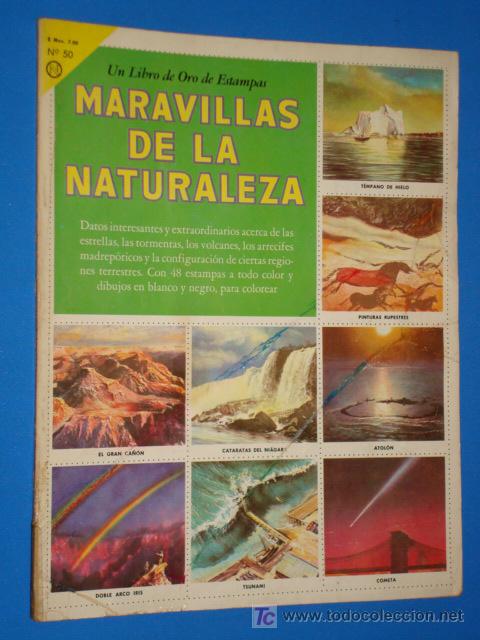 Collezionismo &Aacute;lbum: UN LIBRO DE ORO DE ESTAMPAS N&ordm; 50 * MARAVILLAS DE LA NATURALEZA * NOVARO* A&Ntilde;O 1962 *