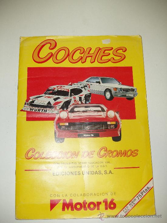 Coleccionismo &aacute;lbum: &Aacute;lbum de cromos  COCHES - Foto 1