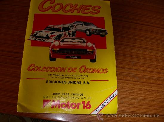 Coleccionismo &aacute;lbum: COCHES COMPLETO 162 CROMOS DE EDICIONES UNIDAS - Foto 1