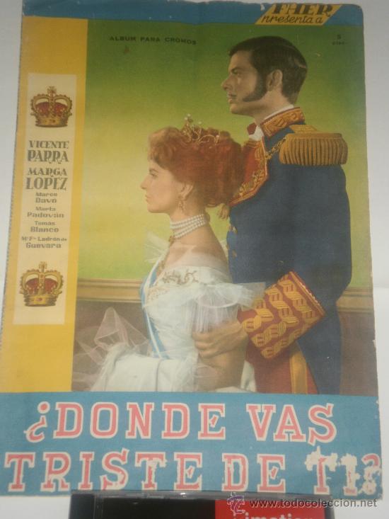 Coleccionismo &Aacute;lbum: ALBUM CROMOS COMPLETO DONDE VAS TRISTE DE TI?