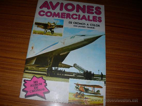 Collectable Albums: AVIONES COMERCIALES       DE NUEVA SITUACION        COMPLETO  32 CROMOS