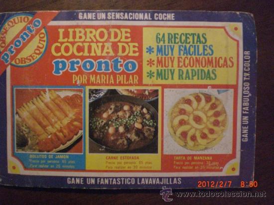 Colecionismo Caderneta: LIBRO DE COCINA DE PRONTO