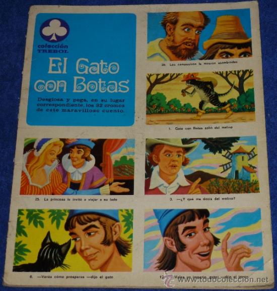 Collezionismo &Aacute;lbum: El gato con botas - Colecci&oacute;n Trebol &iexcl;Completo!