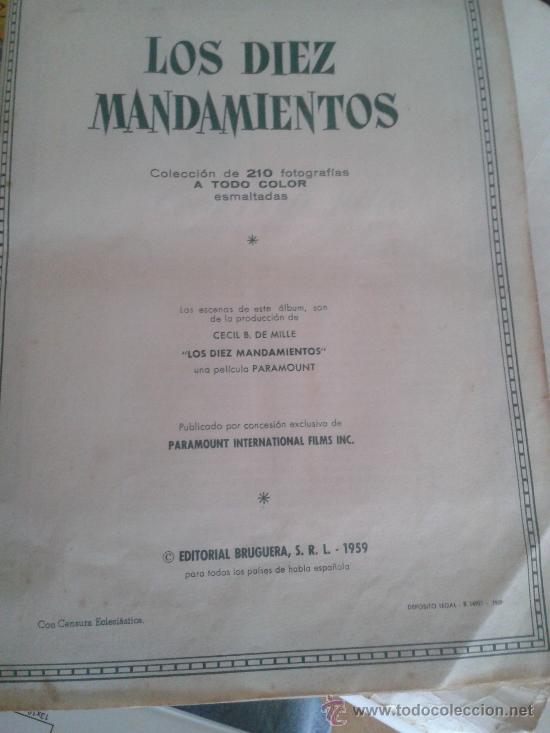 Coleccionismo &aacute;lbum: LOS  DIEZ MANDAMIENTOS - Foto 5