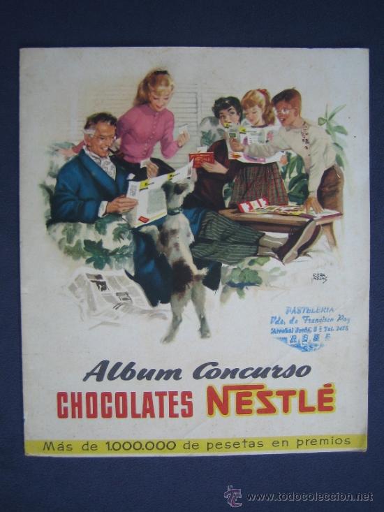 Colecionismo Caderneta: Album concurso Chocolates Nestl&eacute; - Album con 24 cromos de 1955