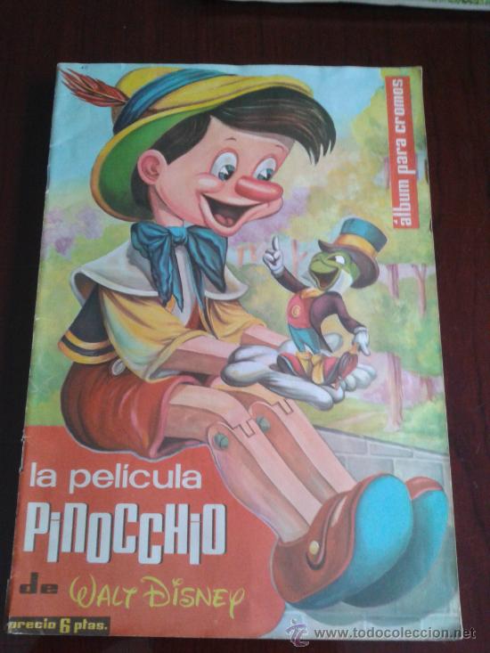 Collezionismo &Aacute;lbum: LA PELICULA DE WALT DISNEY PINOCHO ALBUM COMPLETO Y MUY NUEVO ORIGINAL