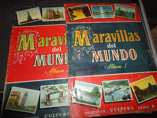 Colecionismo Caderneta: maravillas del mundo, album I y album II, albumes completos
