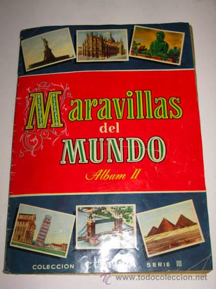 Colecionismo Caderneta: &Aacute;lbum de cromos MARAVILLA DEL MUNDO &aacute;lbum II , colecci&oacute;n Cultura serie III, edit. Bruguera 1956