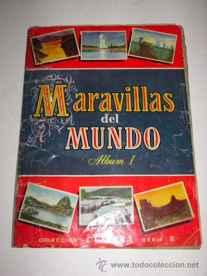 Collectable Albums: &Aacute;lbum de cromos MARAVILLA DEL MUNDO &aacute;lbum I, colecci&oacute;n Cultura serie III, edit. Bruguera 1956