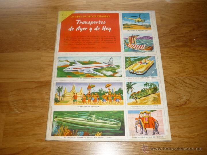 Collectionnisme Album: ALBUM DE CROMOS COMPLETO CON 50 CROMOS EN 48 P&Aacute;GINAS DE TRASPORTES DE AYER Y DE HOY, DE 1958 MEXICO