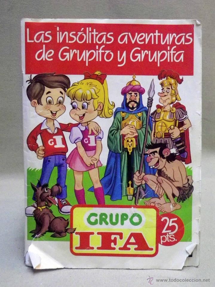 Sammeln Sammelalbum: ALBUM, LAS INSOLITAS AVENTURAS DE GRUPIFO Y GRUPIFA, COMPLETO, GRUPO IFA, 96 CROMOS
