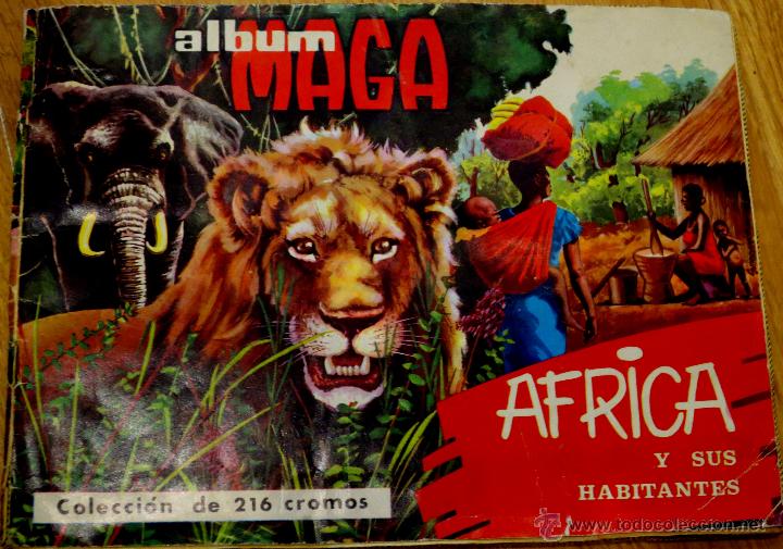 Collezionismo &Aacute;lbum: &Aacute;LBUM MAGA &Aacute;FRICA Y SUS HABITANTES COLECCI&Oacute;N DE 216 CROMOS A&Ntilde;O 1965 COMPLETO