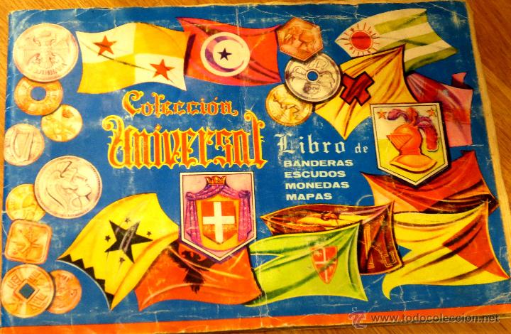 Collectionnisme Album: &Aacute;LBUM COLECCI&Oacute;N UNIVERSAL LIBRO DE BANDERAS ESCUDOS MONEDAS MAPAS ALBUMES ESPA&Ntilde;OLES 1962 COMPLETO