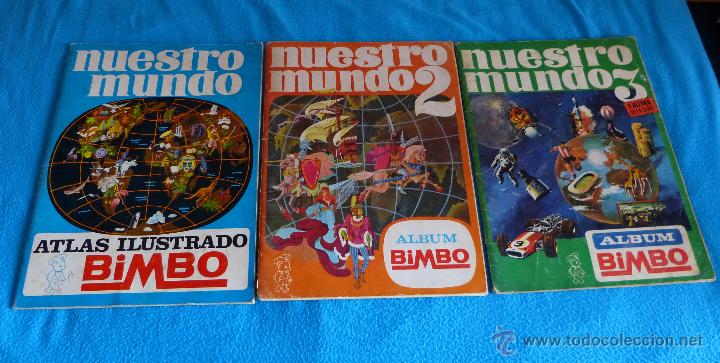 Coleccionismo &Aacute;lbum: BIMBO: NUESTRO MUNDO 1,2 Y 3 (COLECCI&Oacute;N COMPLETA) EN BUEN ESTADO (48X35 CM) 1967