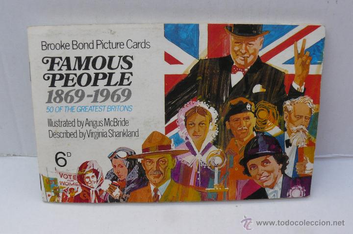 Collezionismo &Aacute;lbum: ALBUM DE CROMOS INGLES ( GENTE FAMOSA ) COMPLETO