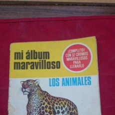 Coleccionismo Álbum: ALBUM MI ALBUM MARAVILLOSO LOS ANIMALES Nº 1 COMPLETO LOS 32 CROMOS AÑO 1966