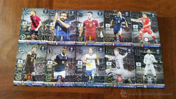Coleccionismo &Aacute;lbum: ADRENALYN UEFA EURO ROAD 2016 FRANCIA LOTE DE 10 LIMITED EDITION -- EDICION ESPECIAL LIMITADA