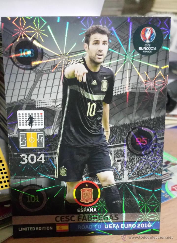 Collectable Albums: ADRENALYN UEFA EURO ROAD 2016 CESC FABREGAS LIMITED EDITION - EDICION ESPECIAL LIMITADA ESPA&Ntilde;A