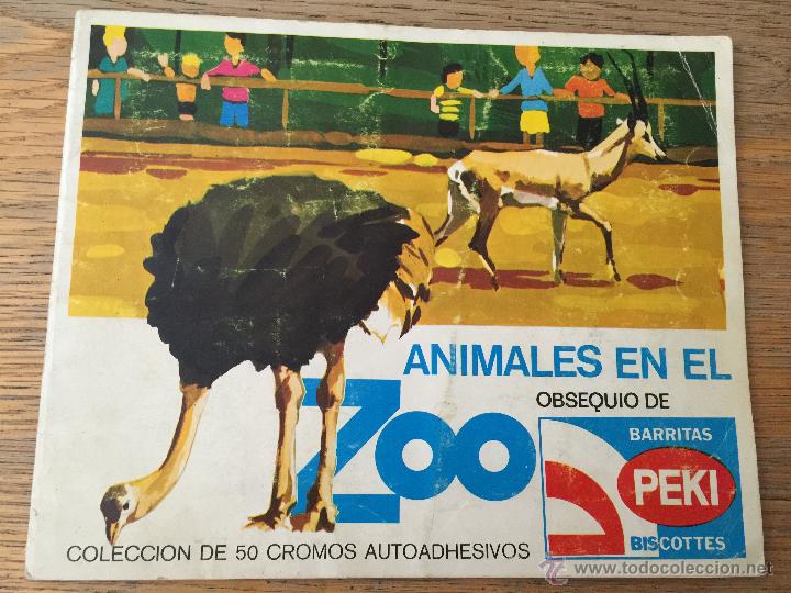 Collezionismo &Aacute;lbum: ALBUM ANIMALES EN EL ZOO - BARRITAS Y BISCOTTES PEKI - A&Ntilde;OS 70 (COMPLETO)