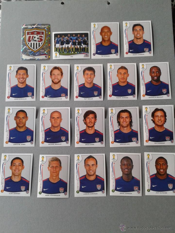 Collectionnisme Album: Estados Unidos Panini Fifa World Cup Brasil 2014 Completo Equipo Colecci&oacute;n Tarjetas Nuevas!!! R1848