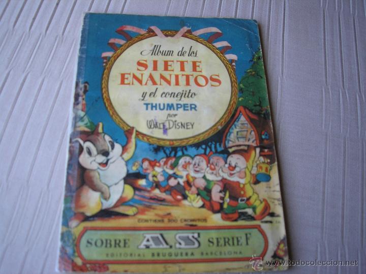 Collectable Albums: Album de cromos los siete enanitos y el conejito Thumper- Completo. Bruguera a&ntilde;os 40