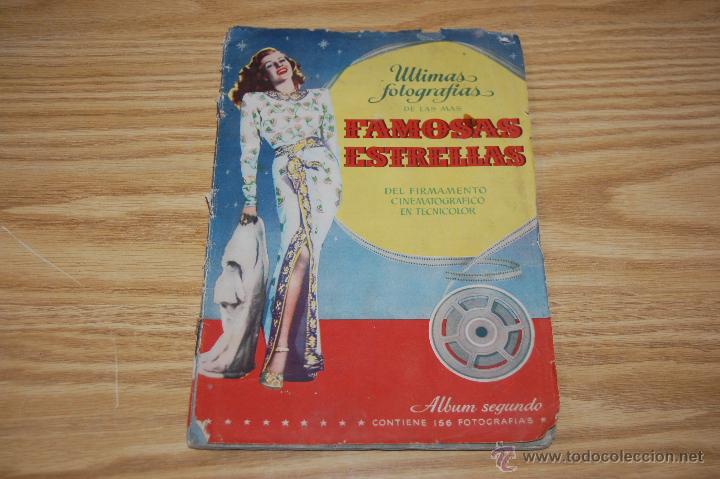 Collectionnisme Album: ALBUM CROMOS COMPLETO ULTIMAS FOTOGRAFIAS FAMOSAS ESTRELLAS ALBUM SEGUNDO. BRUGUERA