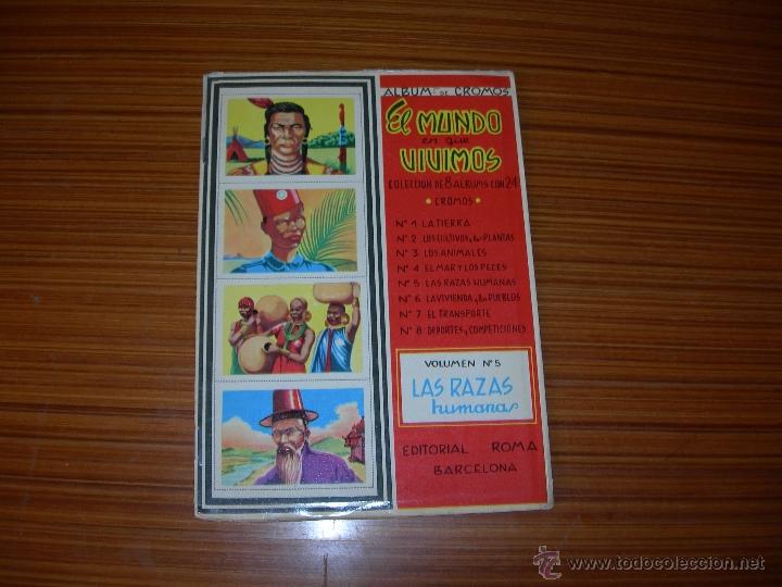 Collezionismo &Aacute;lbum: EL MUNDO EN QUE VIVIMOS  ALBUN 5  LAS RAZAS HUMANAS  COMPLETO 24 CROMOS EDITA ROMA