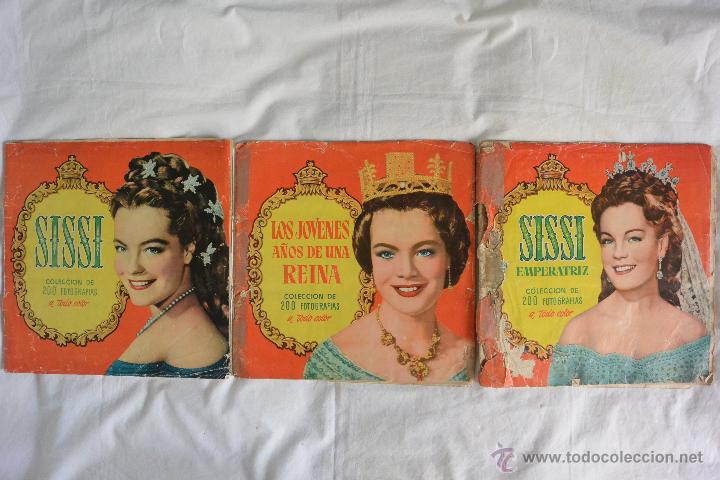 Coleccionismo &Aacute;lbum: GRAN LOTE 3 ALBUMES SISSI CON ROMY SCHNEIDER COMPLETOS