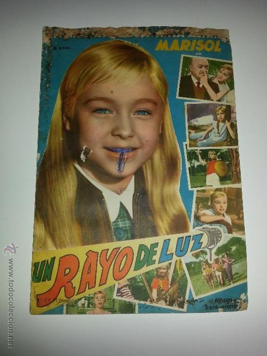 Coleccionismo &Aacute;lbum: ALBUM DE CROMOS : MARISOL ,PEL&Iacute;CULA UN RAYO DE LUZ , EDITORIAL FHER A&Ntilde;OS 60 COMPLETO