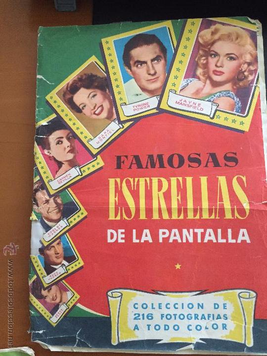 Coleccionismo &Aacute;lbum: famosas estrellas de la pantalla bruguera 216 cromos completo