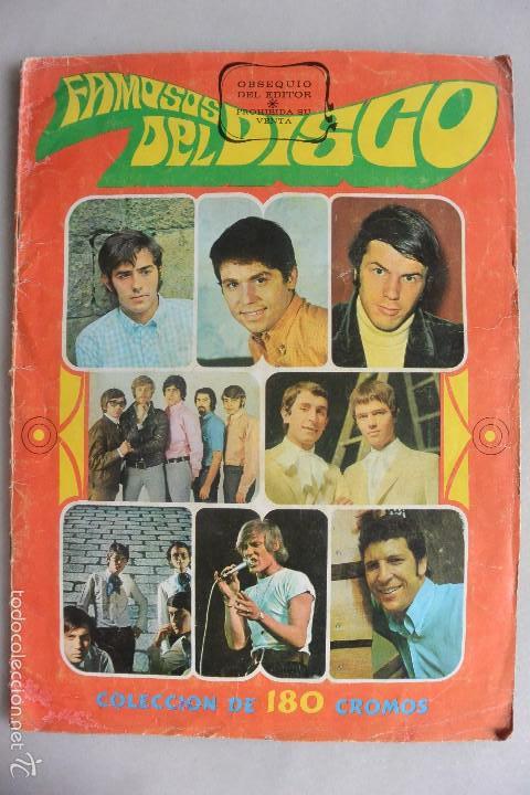 Collectionnisme Album: ALBUM CROMOS COMPLETO FAMOSOS DEL DISCO- DISCO REGALO