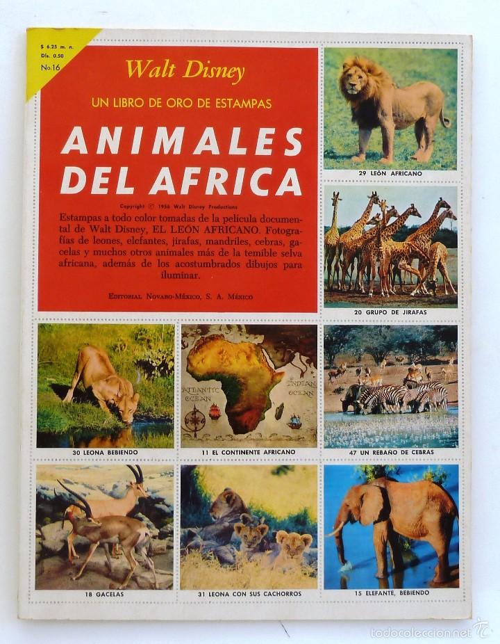 Coleccionismo &Aacute;lbum: UN LIBRO DE ORO DE ESTAMPAS. ANIMALES DE AFRICA (COMPLETO). EDITORIAL NOVARO. MEXICO 1958. N&ordm; 16.