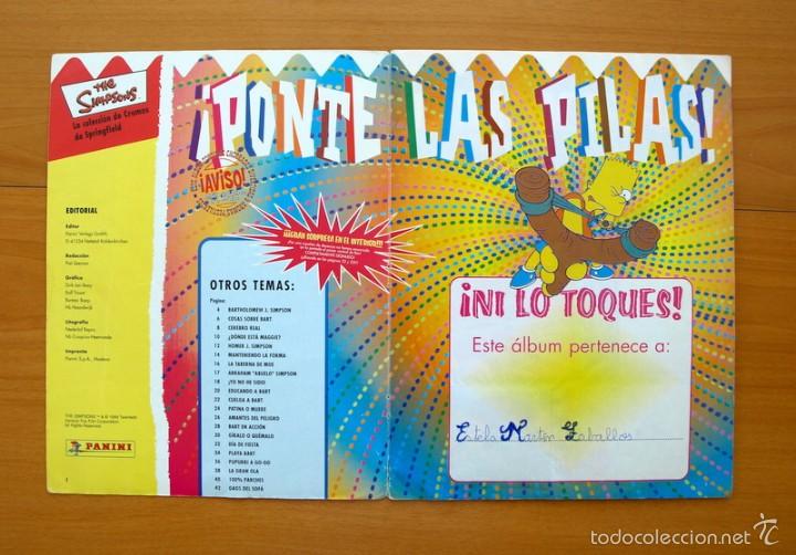 Coleccionismo &aacute;lbum: Los Simpsons - Editorial Panini 1999 - Completo - Foto 2