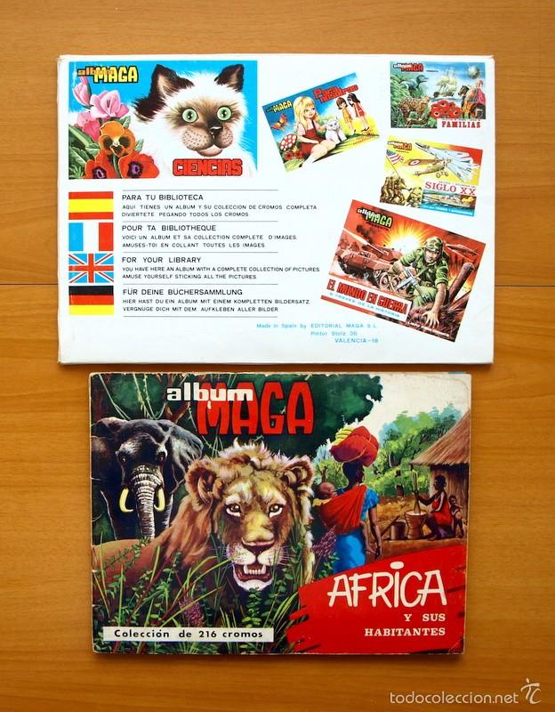 Collectable Albums: Africa y sus habitantes - Editorial MAGA 1965 - COMPLETO