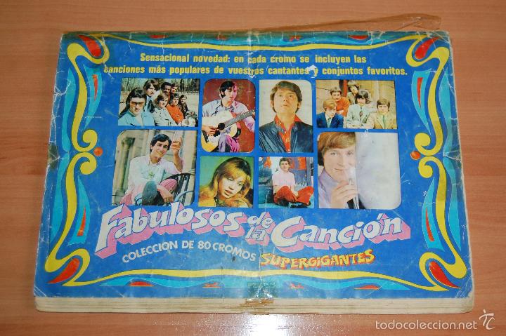Collectionnisme Album: ALBUM CROMOS CASI COMPLETO FABULOSOS DE LA CANCION COLECCION SUPEGIGANTES