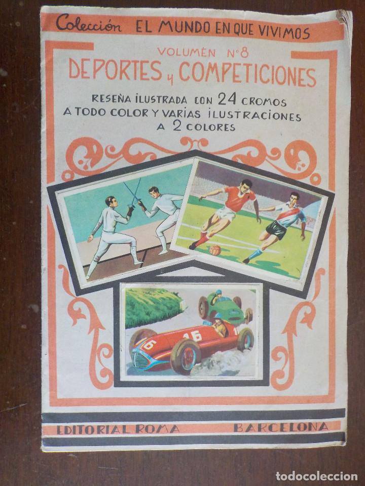 Collectionnisme Album: EL MUNDO EN QUE VIVIMOS N&ordm; 8 DEPORTES Y COMPETICIONES