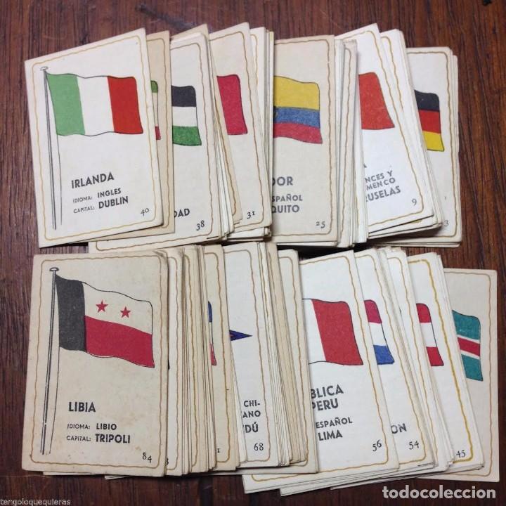 Collectable Albums: Colecci&oacute;n completa sin &aacute;lbum de 84 cromos cigarrillos la CUMBRE banderas estados del mundo