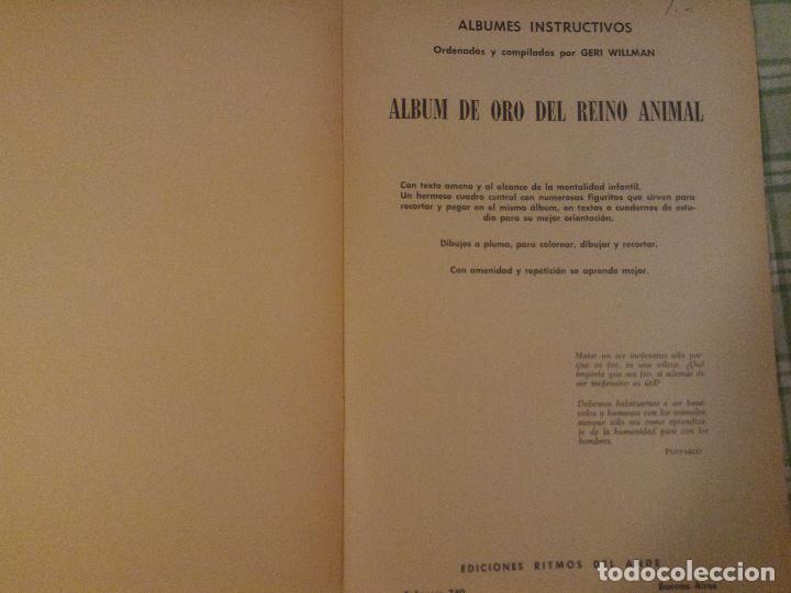 Coleccionismo Álbum: ALBUM DE ORO DEL REINO ANIMAL - EDICIONES RITMOS DEL ANDE - Argentina - RARO - Foto 2 - 86519116