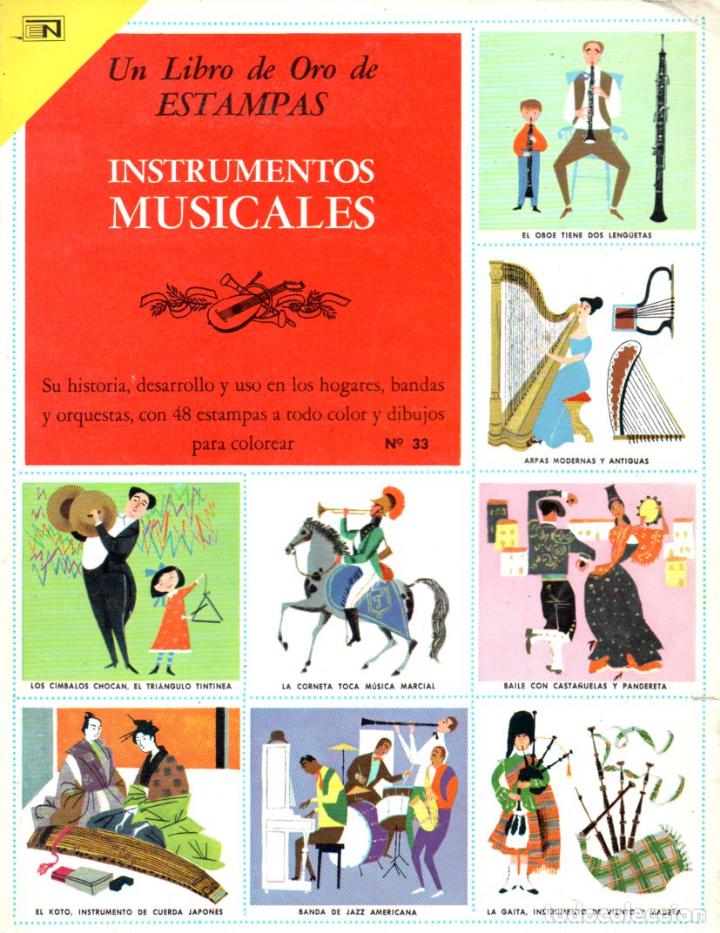 Coleccionismo &aacute;lbum: LIBRO DE ORO DE ESTAMPAS INSTRUMENTOS MUSICALES - Foto 1