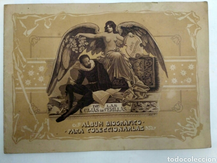 Coleccionismo &aacute;lbum: Album biogr&aacute;fico cromos de cajas de cerillas. Serie extraordinaria sobre El Quijote. Completo.