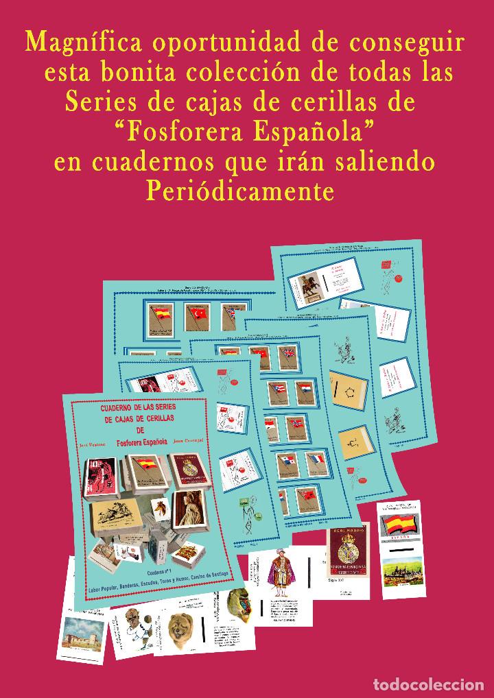 Colecionismo Caderneta: CUADERNO n&ordm; 1 DE LAS SERIES DE CAJAS DE CERILLAS DE FOSFORERA ESPA&Ntilde;OLA
