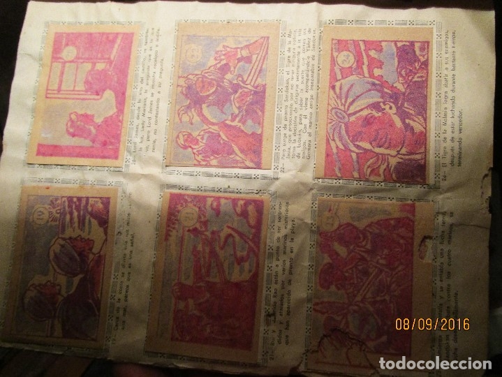 Coleccionismo Álbum: raro ANTIGUO ALBUM DE PIRATAS casi COMPLETO SANDOKAN EL TIGRE DE MALASIA cromos en un solo color - Foto 22 - 161587246
