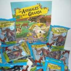 Coleccionismo Álbum: LOS ANIMALES DE LA GRANJA - COMPLETO - CROMOS DENTRO DE SU SOBRE + ANIMALES. Lote 162903282