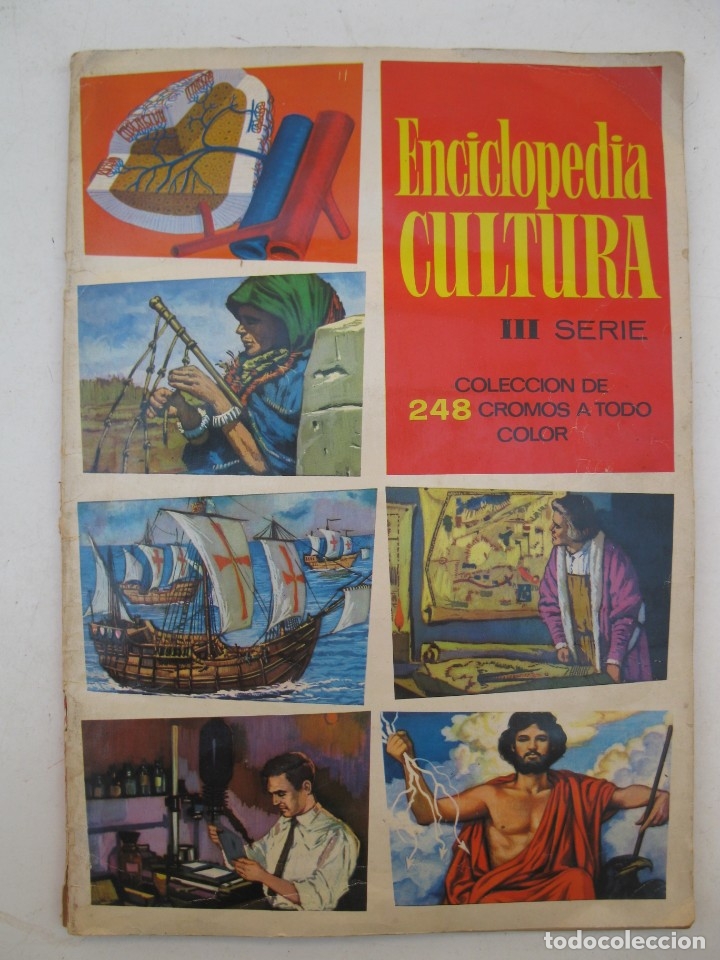 Collezionismo &Aacute;lbum: &Aacute;LBUM DE CROMOS - ENCICLOPEDIA CULTURA III SERIE - COMPLETO - CHOCOLATES GLUKI - BRUGUERA - A&Ntilde;O 1967