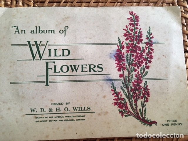 Colecionismo Caderneta: WILD FLOWERS. ALBUM INGLES COMPLETO. THE IMPERIAL TOBACCO COMPANY.